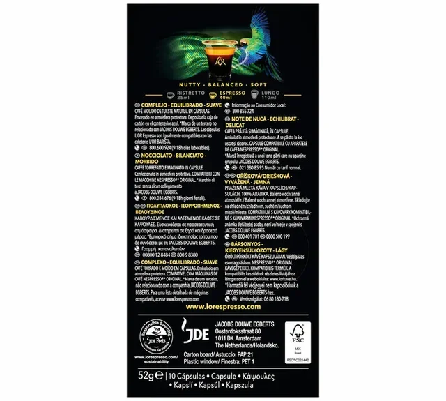 L'OR ESPRESSO Brazil 50 Capsules for Nespresso* Original Machines