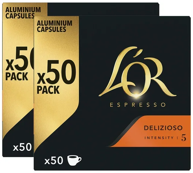 Κάψουλες L'OR ESPRESSO Delizioso, 100 τεμάχια, συμβατές με Nespresso* Original, για επαγγελματική χρήση