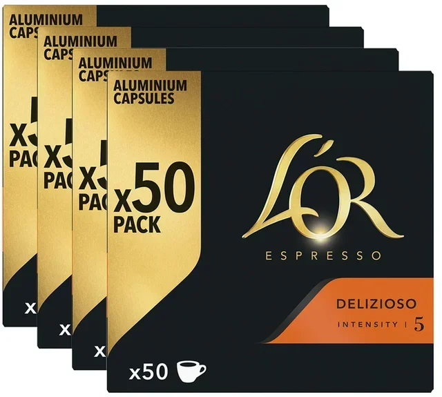 L'OR ESPRESSO Delizioso – 200 κάψουλες συμβατές με Nespresso* Original, για επαγγελματική χρήση
