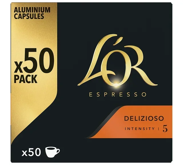 50 κάψουλες L'OR ESPRESSO Delizioso, συμβατές με Nespresso* Original, για επαγγελματική χρήση