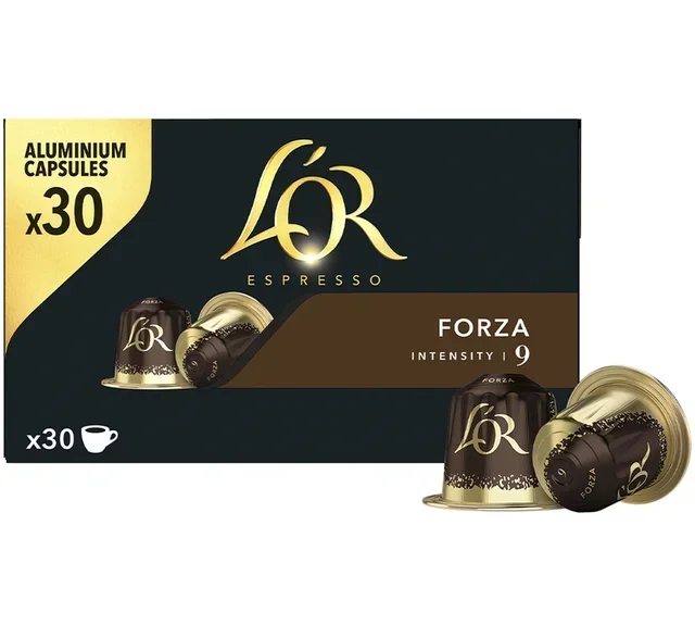 L'OR ESPRESSO Forza – 30 Aluminium-Kapseln für Nespresso* Original