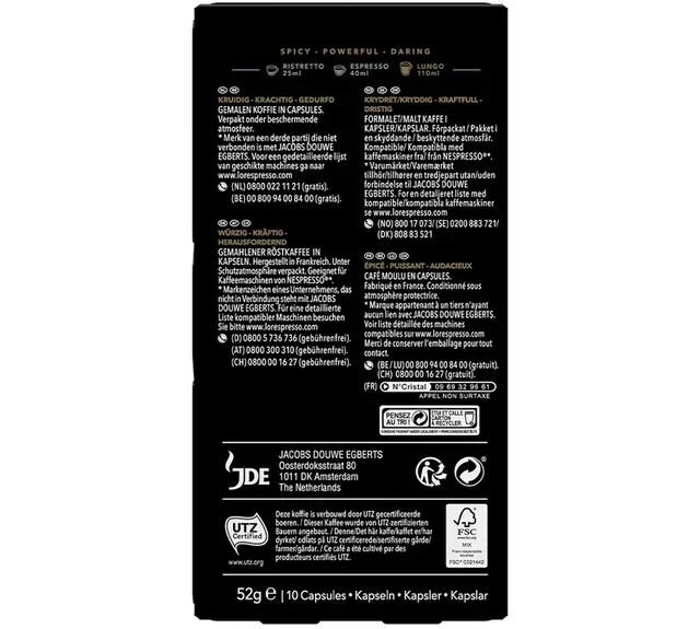 L'OR ESPRESSO Lungo Estremo - 10 Nespresso* Original Compatible Capsules