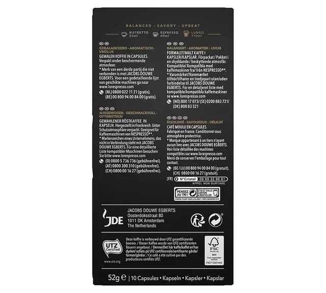 L'OR ESPRESSO Lungo Mattinata – 100 aluminiowych kapsułek do systemu Nespresso* Original