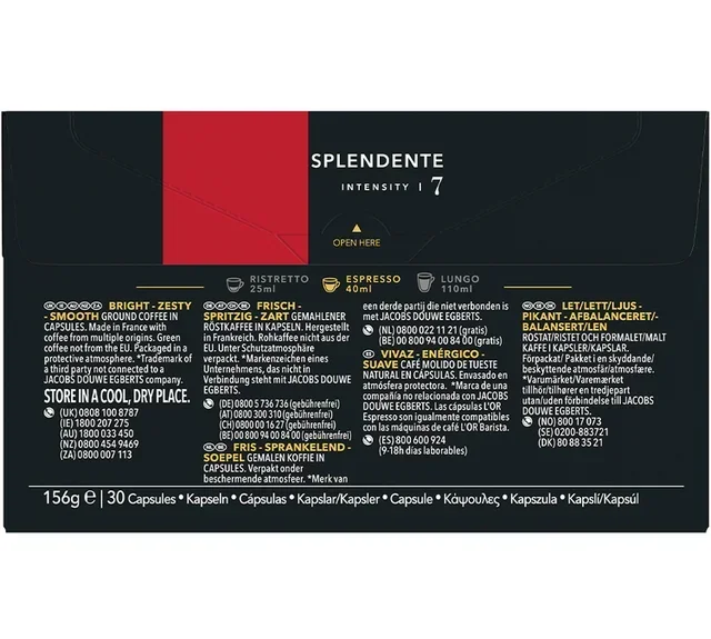 L'OR ESPRESSO Splendente - 30 Kapseln für Nespresso* Original