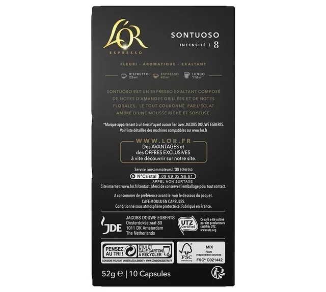 L'Or Sontuoso kapsule (10 kom) – Kompatibilne sa Nespresso* Original