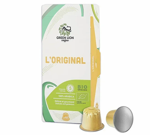 300 kapszula kompatibilis a Nespresso* Original L'Original Bio-val profiknak - GREEN LION COFFEE
