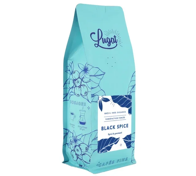 LUGAT Black Spice Whole Bean Coffee - 230g | French Roasted