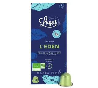LUGAT L'Eden Organic Capsules x10 - Nespresso* Original Compatible