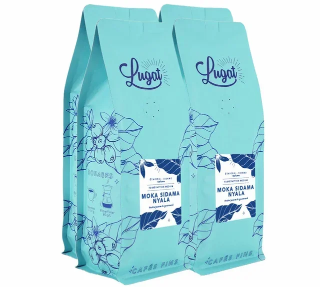 LUGAT Professionele Koffiebonen 1kg - Ethiopië Moka Sidama Nyala