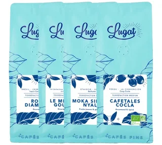 LUGAT Whole Bean Coffee Bundle - 4x250g Long Coffee Pack