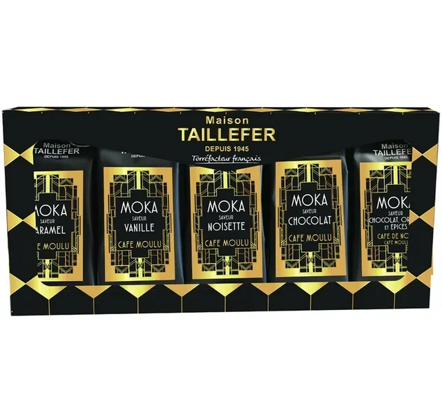 Комплект ароматизирано смляно кафе за подарък - 5 x 50 g - MAISON TAILLEFER