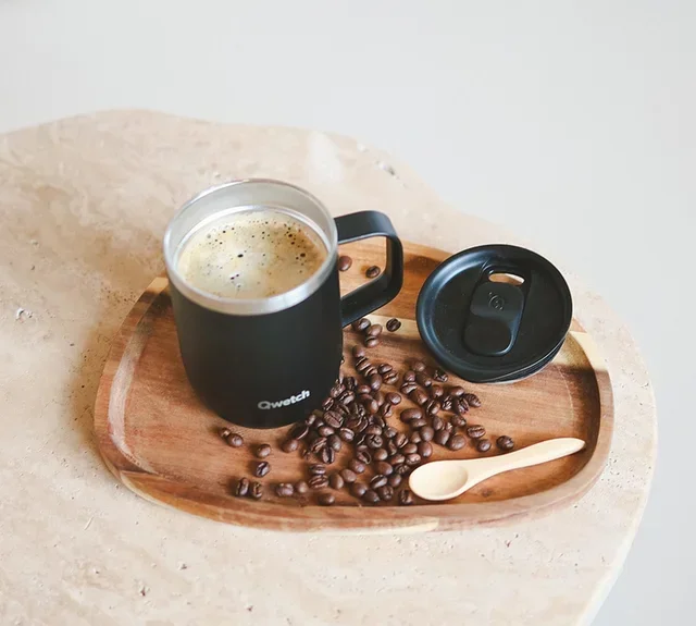 Matte Black Thermal Mug Stainless Steel - 35 cl - QWETCH