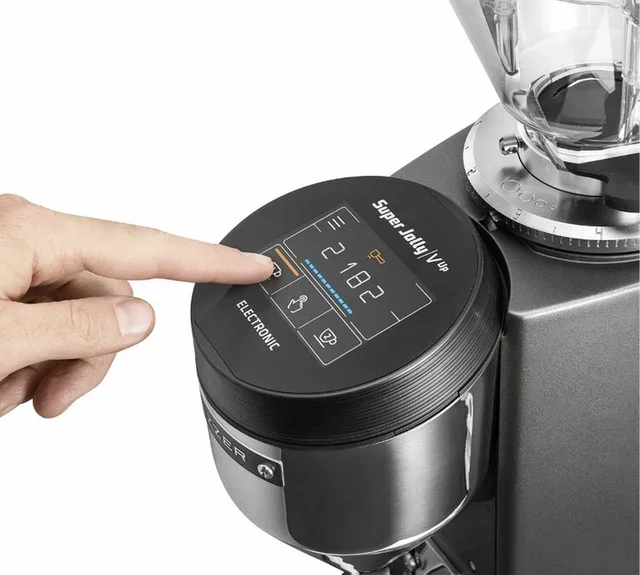 MAZZER Super Jolly V up Electronic - Professional Coffee Grinder Polished Aluminum