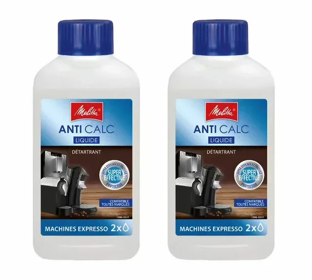 Liquido decalcificante MELITTA «Anti Calc» – Confezione 2 pezzi x 250 ml per macchine automatiche