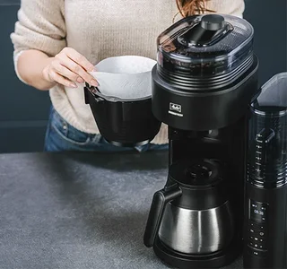 MELITTA AromaFresh Therm Pro II 1030-11 Filter Coffee Machine with Grinder + Gift Bundle