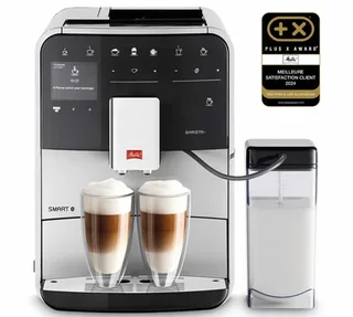 Macchina da caffè espresso Melitta Barista T Smart Connect, colore argento/nero, modello F830-101.