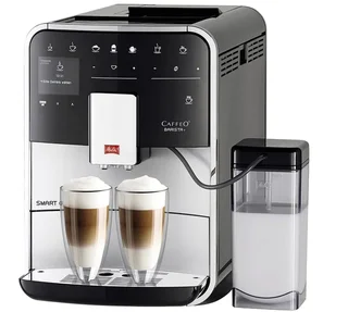 Macchina da caffè espresso Melitta Barista T Smart Connect, colore argento/nero, modello F830-101.