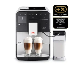 Macchina da caffè espresso Melitta Barista T Smart Connect, colore argento/nero, modello F830-101.