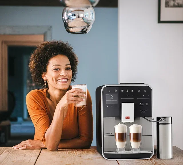 Macchina da caffè espresso MELITTA Barista TS Smart Connect, in acciaio inossidabile, modello F860-100