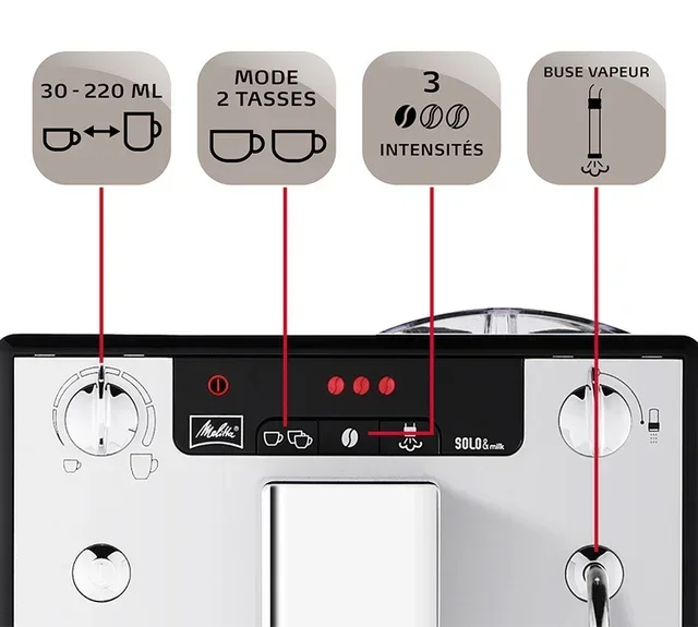 Melitta Caffeo Solo &amp; Milk Argent E 953-102