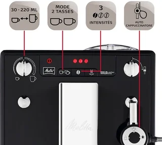 Melitta Caffeo Solo Perfect Milk Nera E 957-101 – Macchina da Caffè con Macinacaffè