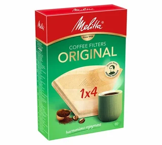 Filtros de Café MELITTA 1x4 Castanhos - Caixa 80 unidades