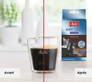 Détartrant MELITTA Anti Calc - Entretien machines café auto (2 sachets 40g)