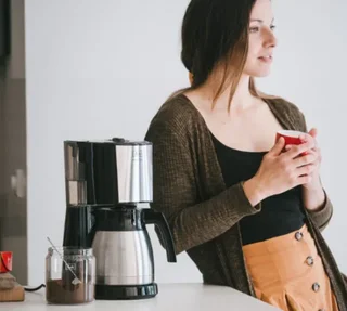 Melitta Enjoy Top Therm 1017-08 Coffee Maker Black and Brushed Steel + Gift Offer