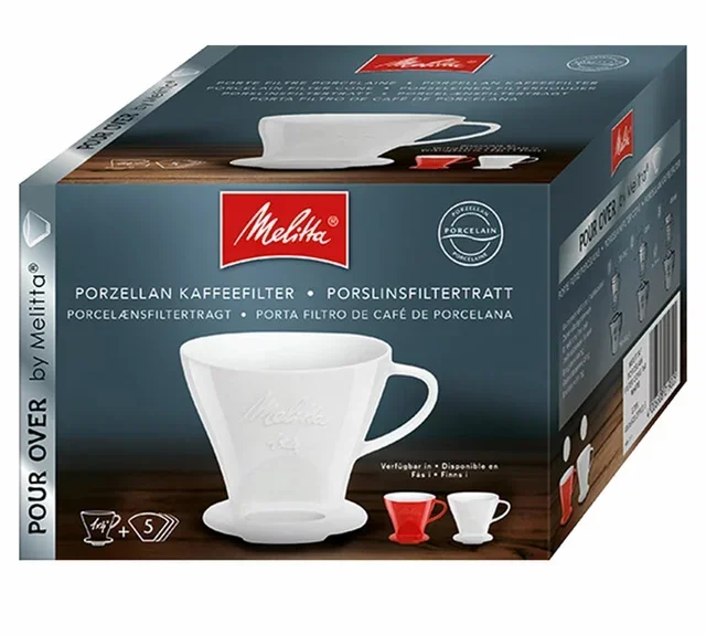 Hvit porselens MELITTA IX4-kaffetrakter