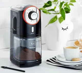 MELITTA Molino Coffee Grinder - Black &amp; Red