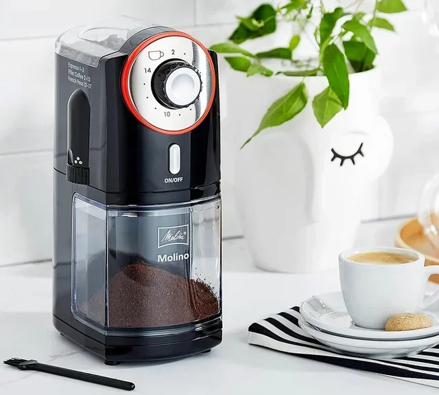 MELITTA Molino Coffee Grinder - Black &amp; Red