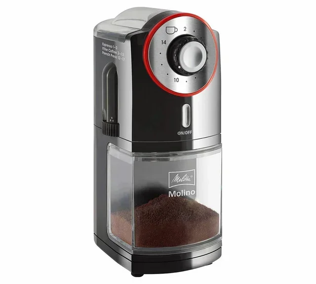 MELITTA Molino Coffee Grinder - Black &amp; Red