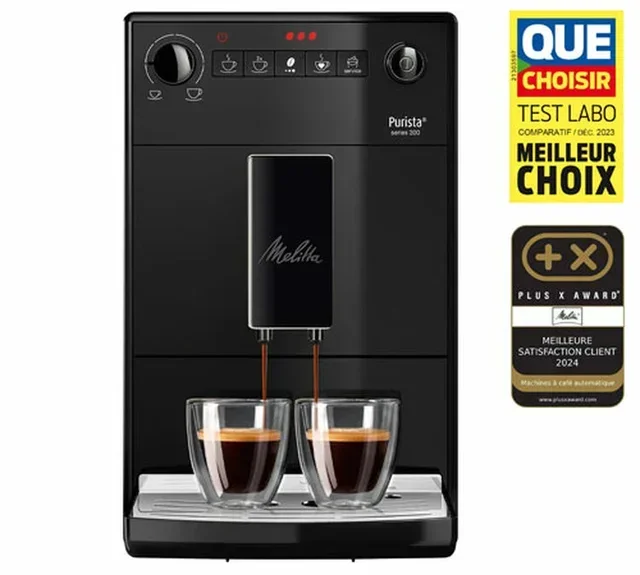 Macinacaffè Espresso MELITTA Purista® F230-002 Pure Black Exclusive