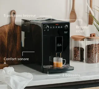 Macinacaffè Espresso MELITTA Purista® F230-002 Pure Black Exclusive