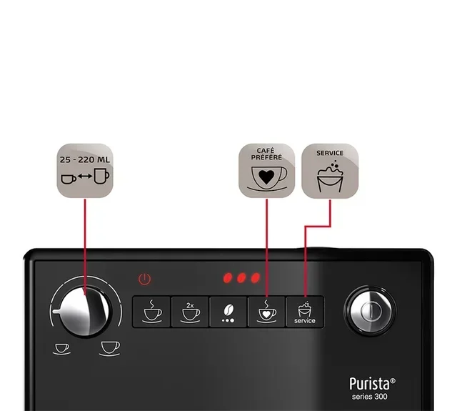 Melitta Purista F 230-101 Сребърна Еспресо Машина с Вградена Мелница