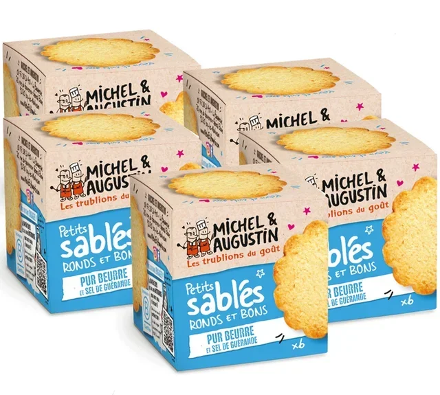 Mali slatki slani maslac keksići - 5 x 40 g - MICHEL &amp; AUGUSTIN Rok trajanja 01/02/2026