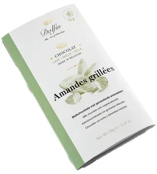 Milk Chocolate &amp; Roasted Almonds Bar - 70 g - DOLFIN