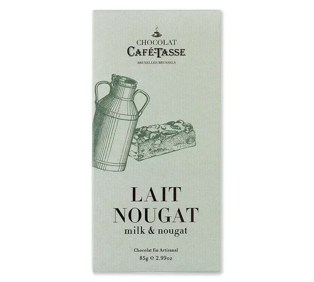 Milk Chocolate and Nougat Bar - 85 g - CAFÉ TASSE