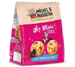 MICHEL &amp; AUGUSTIN Mini Čokoladni Kolačići – 100 g – Rok trajanja 01.03.2026