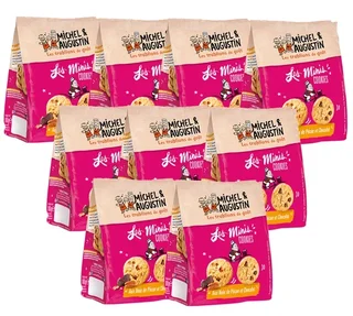 MICHEL &amp; AUGUSTIN paket mini keksa pekan-čokolada – 9 kesica x 100g