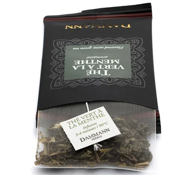 Mint Flavored Green Tea - 24 Tea Bags - DAMMAN FRÈRES