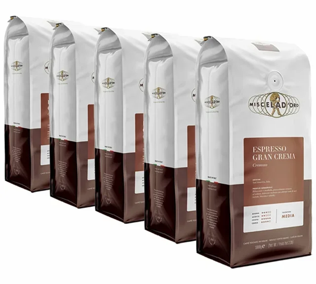 Café en Grains Gran Crema Miscela d'Oro 5 Kg Professionnel