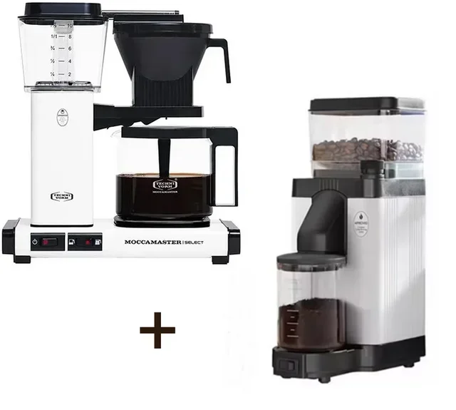 Pakke Filterkaffetrakter KBG 741 Select + Kaffekvern KM5 Matt Hvit - MOCCAMASTER