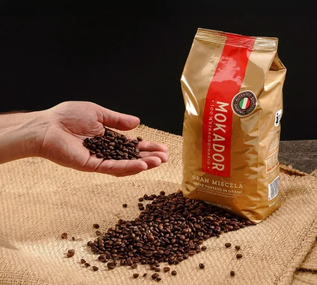MOKADOR CASTELLARI - 2 x 1 kg - Whole Bean Coffee 100% Straordinario Gran Miscela