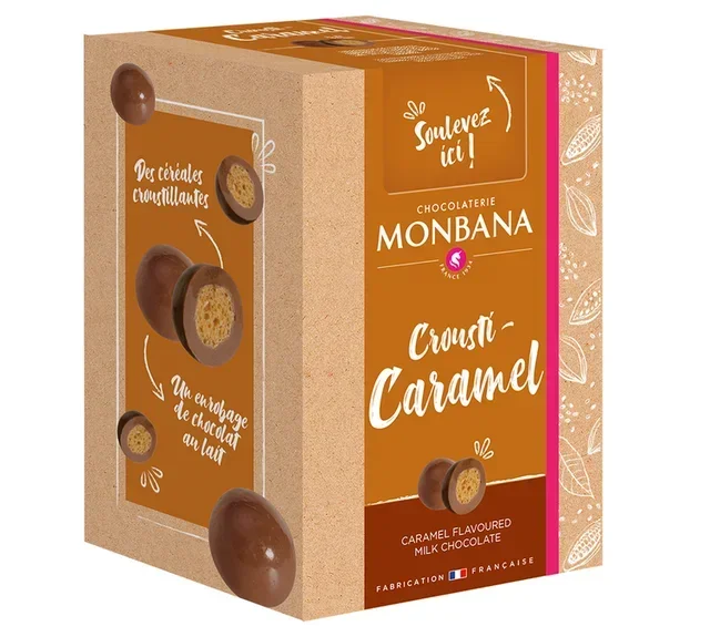 Monbana Crousti-Caramel Csokoládé Válogatás - 135 g