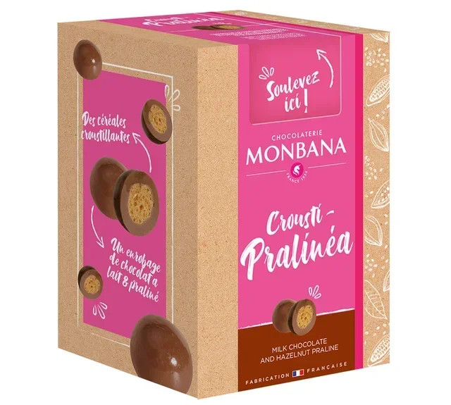 Monbana Crousti-Pralinéa Chocolate Box – 135 g