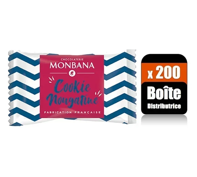 Distributore Mini Biscotti Nocciola - 200 bustine - MONBANA