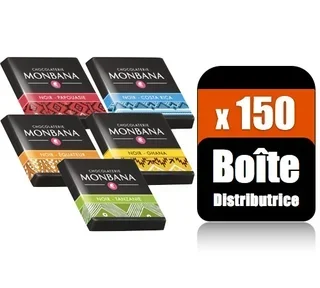 Distributore MONBANA – Cioccolatini Fondenti Monorigine, 150 Pezzi