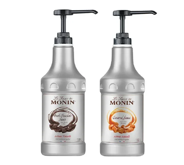 MONIN 2er-Pack Topping 1,89L - Karamell &amp; Schokolade