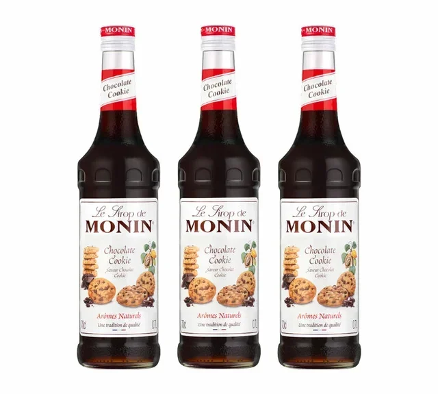 MONIN Chocolate Cookie Syrup Pro 3x70cl